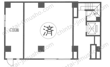 築地大長ビル1階の間取図