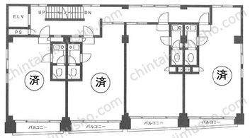 東都ビル6階の間取図