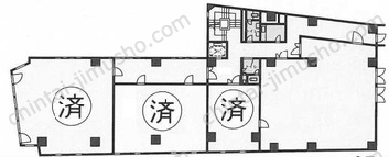 森町ビル2階の間取図