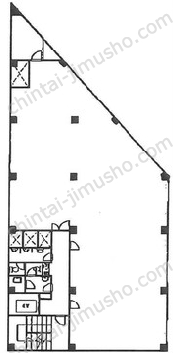 第二美須ビル4階の間取図