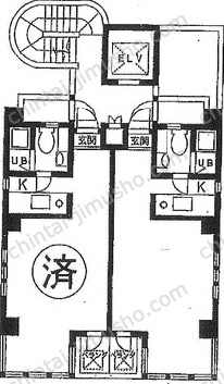 広尾ファイブビル5階の間取図