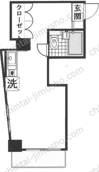 スカイコート中目黒7階の間取図
