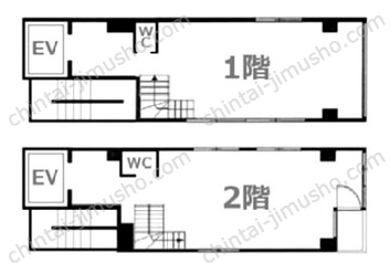 宇田川第一ビル一括貸の間取図