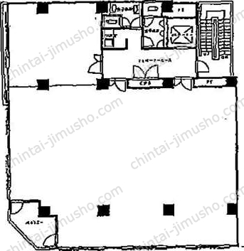 八重洲KHビル／日本橋ライズオフィス2nd2階の間取図