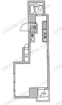秀和日本橋箱崎レジデンス11階の間取図