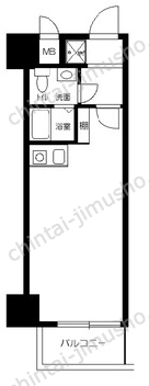 朝日三番町プラザ7階の間取図