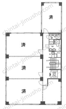 喜助内神田ビル4階の間取図