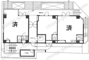 VORT AOYAMA／渋谷表参道ライズオフィス2nd／渋谷表参道ライズオフィス1st1階の間取図