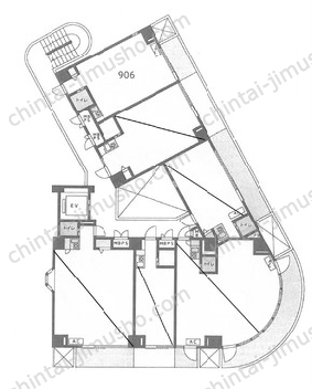 新宿ダイカンプラザ ビズネス清田ビル9階の間取図