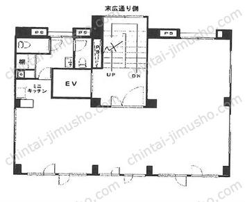 三成参番館5階の間取図