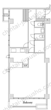 南青山55102階の間取図