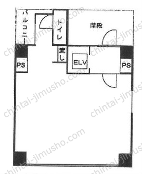 虎ノ門浜崎ビル5階の間取図