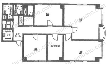 イワカタビルの間取図