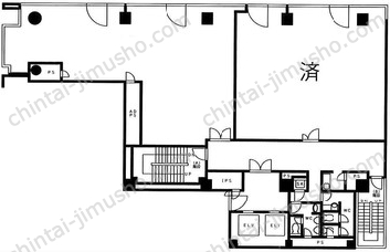 仲御徒町フロントビル3階の間取図