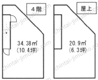 十番コアビルⅡ4Fの間取図