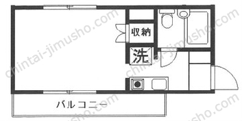 第3四国ハイム3階の間取図