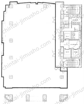 ラウンドクロス川崎2階の間取図