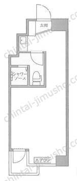 ラフィネ東銀座8階の間取図