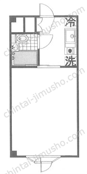 赤坂ベルゴ3階の間取図