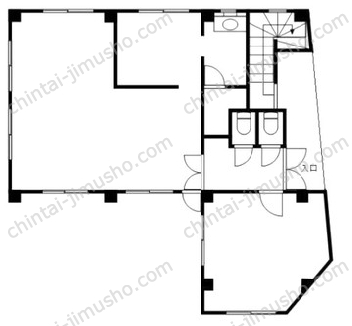 田倉ビル1階の間取図