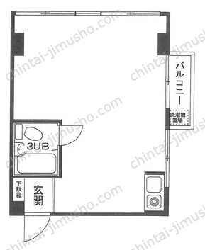 青木ビル3階の間取図