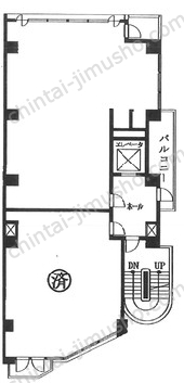 白鳥ビル6階の間取図