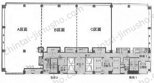 晴海アイランドトリトンスクエアオフィスタワーW12階の間取図