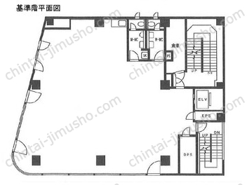 上野TGビル6階の間取図