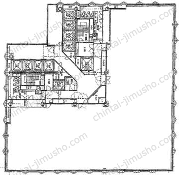 日土地西新宿ビル6階の間取図