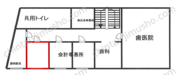 白洋ビル2階の間取図
