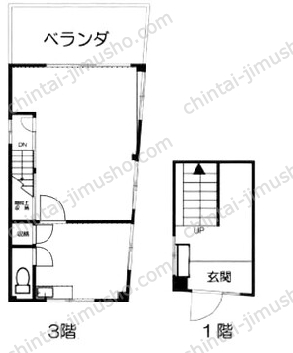 （仮称）亀有5丁目貸店舗事務所3階の間取図