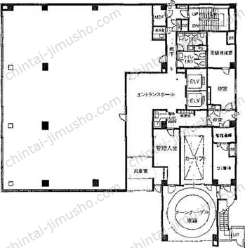 フロンティア御成門1階の間取図