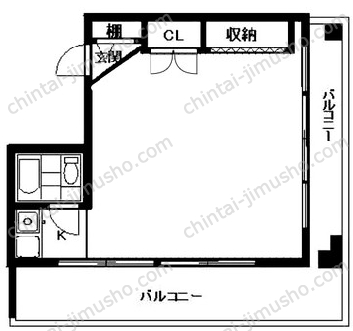 三番町パークライフ6階の間取図