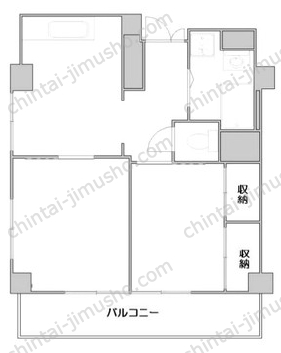 新宿マンションの間取図