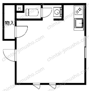 フラットリアド立川1階の間取図