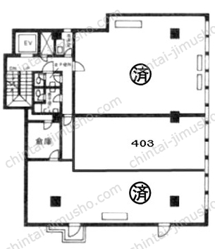 曙ビル4階の間取図