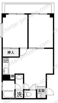 東山マンション2Fの間取図