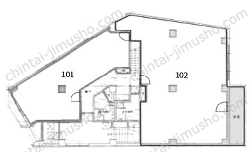 ユニオンコーポB1階の間取図
