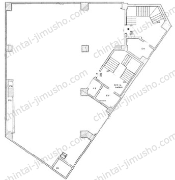 プリンス会館2階の間取図