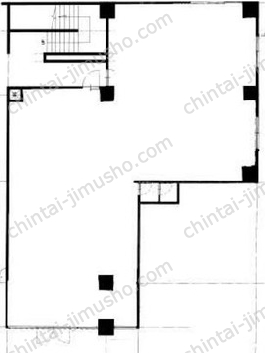 広尾オフィスビル1階の間取図