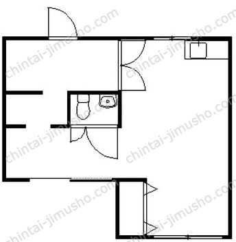 守屋ビル1階の間取図