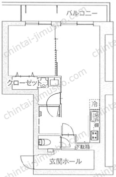 SK北参道ハイム1階の間取図