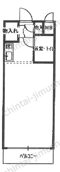 代々木シティホームズ4階の間取図