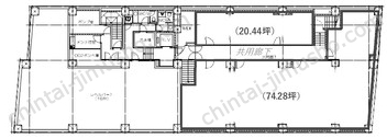 東八重洲シティービルB1階の間取図