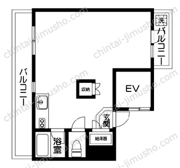 朝日八丁堀マンション6階の間取図