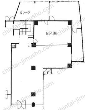 広尾オフィスビル1階の間取図