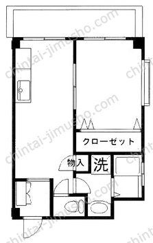 東山マンション2階の間取図