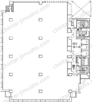 新横浜TECHビル A館3階の間取図