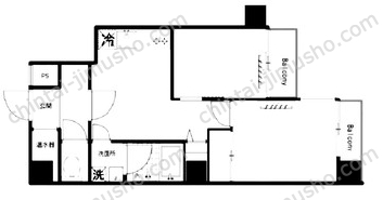 マンション芝公園4階の間取図