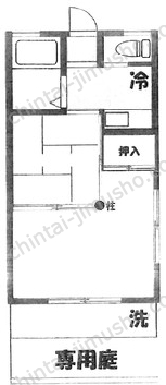 鎌倉スカイマンション1階の間取図